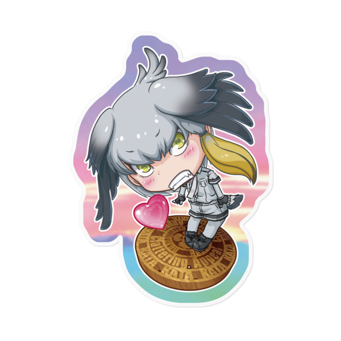 ステッカー - 160 x 160 (mm)　背景有