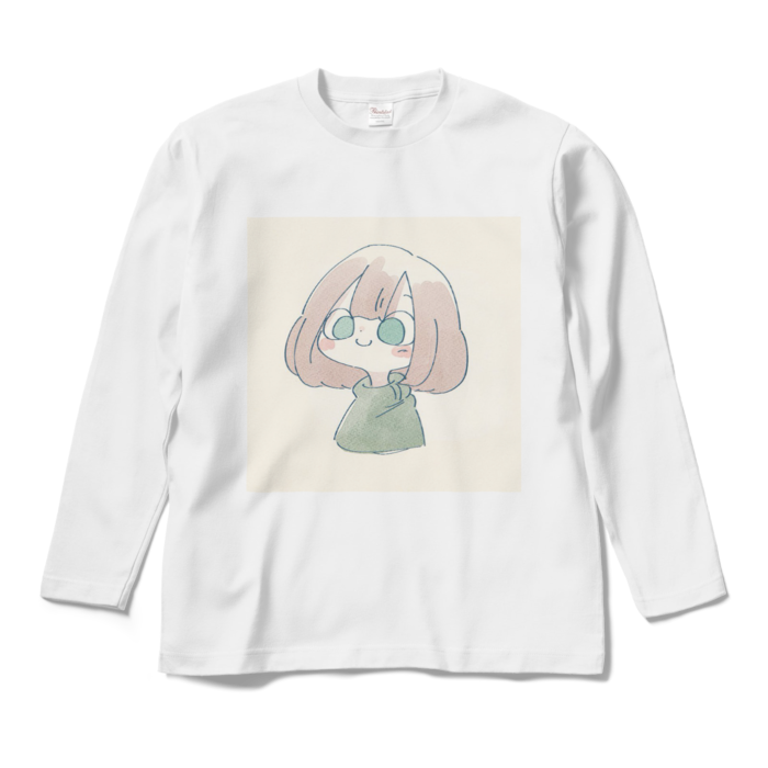 ロングスリーブTシャツ【表面】 - M - ホワイト(1)