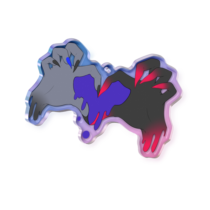 オーロラアクリルキーホルダー - 70 × 70mm