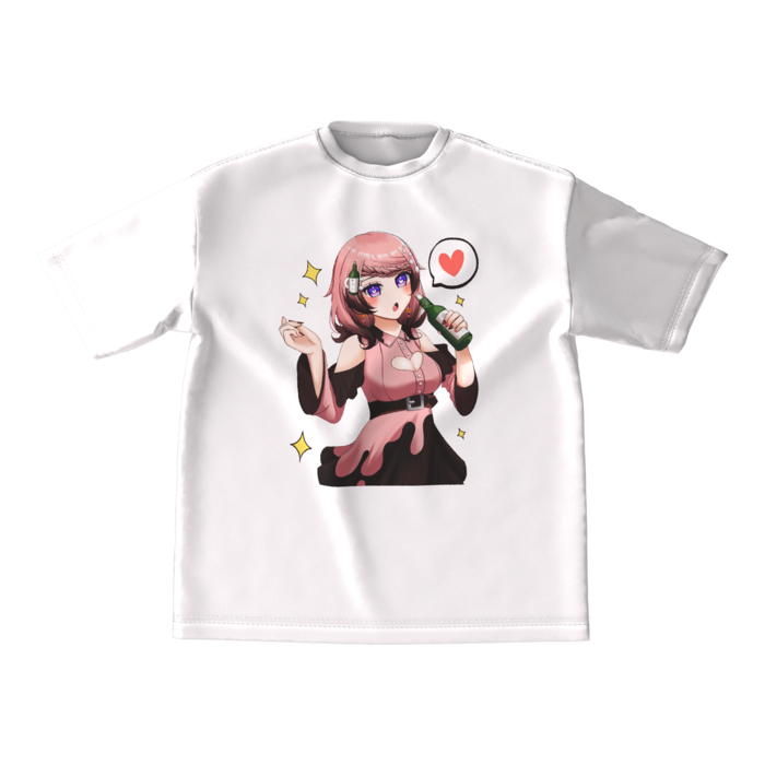 ホワイト　酔いどれTシャツ - M -