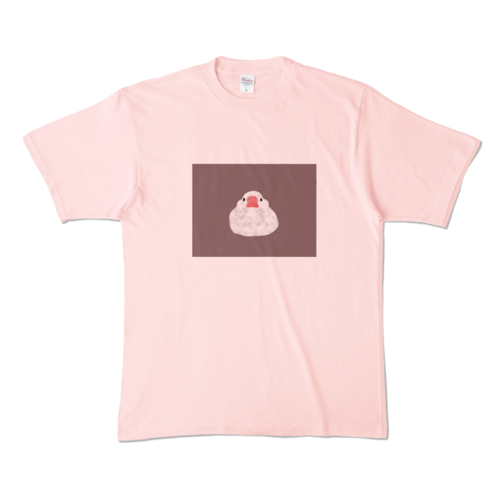 文鳥Tシャツ - XL - ライトピンク (淡色)