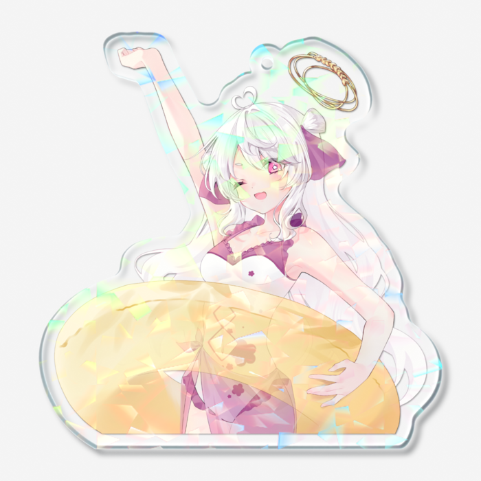 ホログラムアクリルキーホルダー - 70 × 70mm