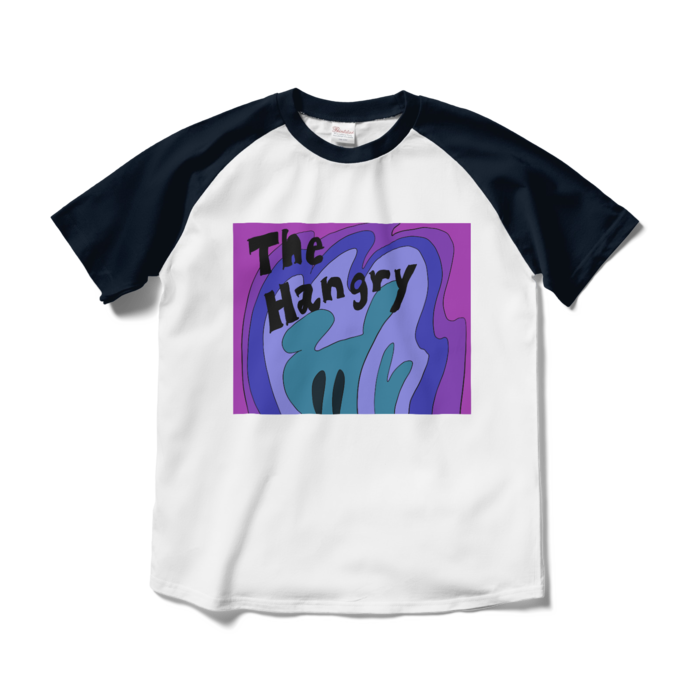 ラグランTシャツ - M - ホワイト×ネイビー