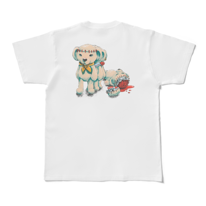 Tシャツ - M - 白　脳くま