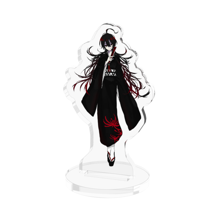 黒髪和服美人《女》 アクリルフィギュア - 50x50mm