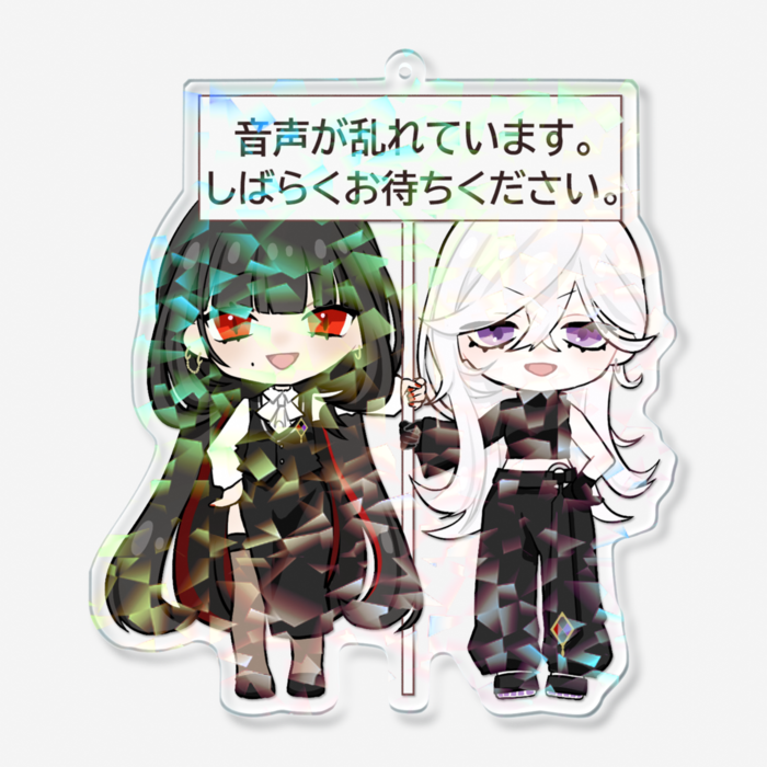 ホログラムアクリルキーホルダー - 100 × 100mm