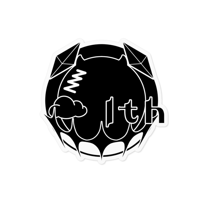 ステッカー - 100 x 100 (mm)　ブラック