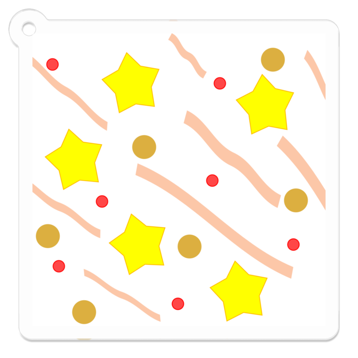 アクリルキーホルダー（コーティング） - 50 x 50 (mm)