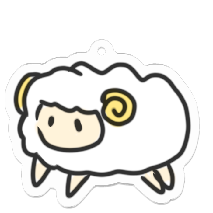 アクリルキーホルダー - 50 x 50 (mm)