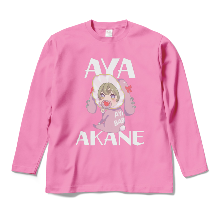 【あやばぶ🍼】ロングTシャツ(カラフルver) - M - ピンク
