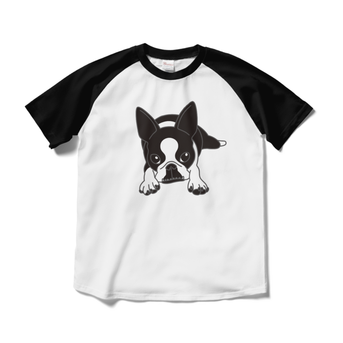 ラグランTシャツ - M - ホワイト×ブラック