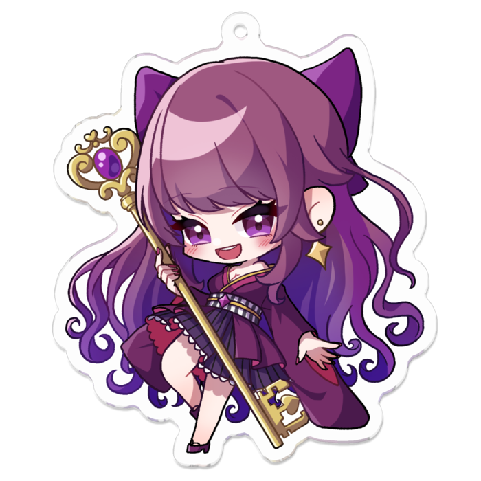 みみ魔女アクキー笑顔 70 x 70 (mm)