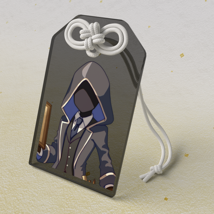 アクリルお守り　50 × 80mm　美術室のカオナシさん