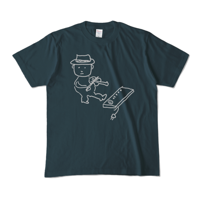Tシャツ - M - デニム (濃色)-キャラ大