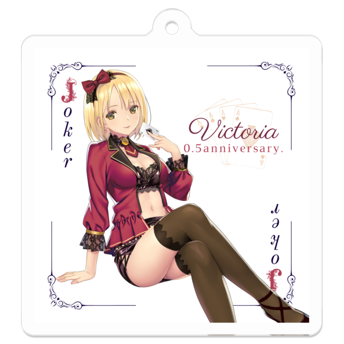 アクリルキーホルダー - 50 x 50 (mm) - ホワイト