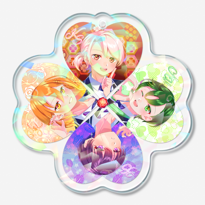 ホログラムアクリルキーホルダー - 50 × 50mm