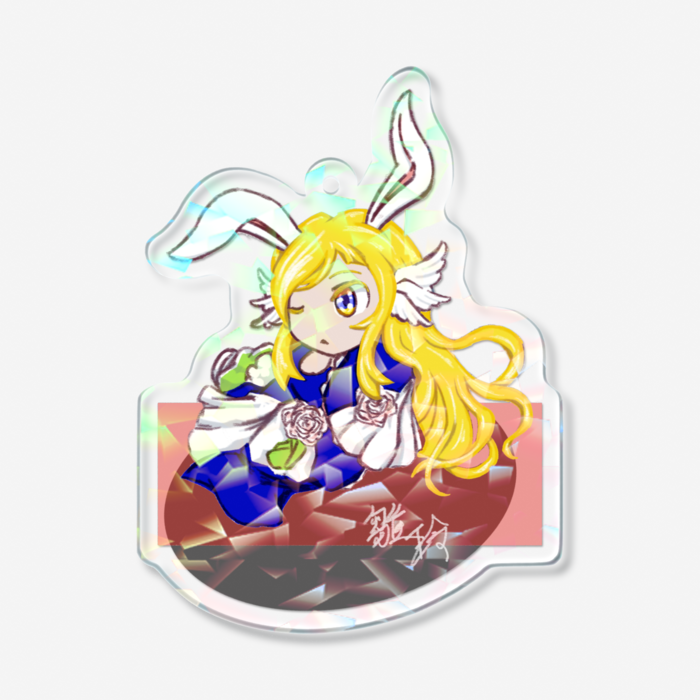 ホログラムアクリルキーホルダー - 70 × 70mm
