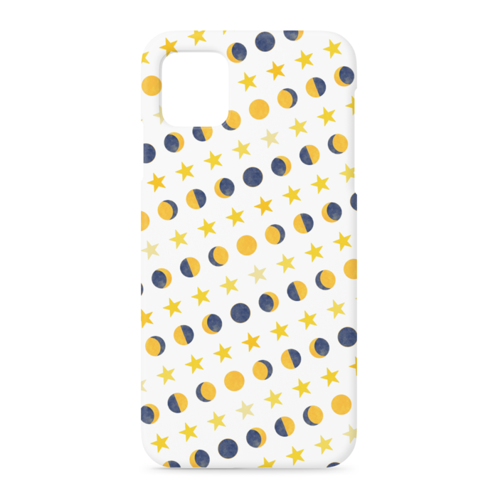 iPhoneケース・月と星・白:iPhone 11 Pro Max - 側面あり