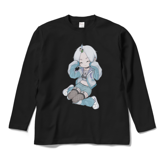 ロングスリーブTシャツ - M - ブラック（笑顔）