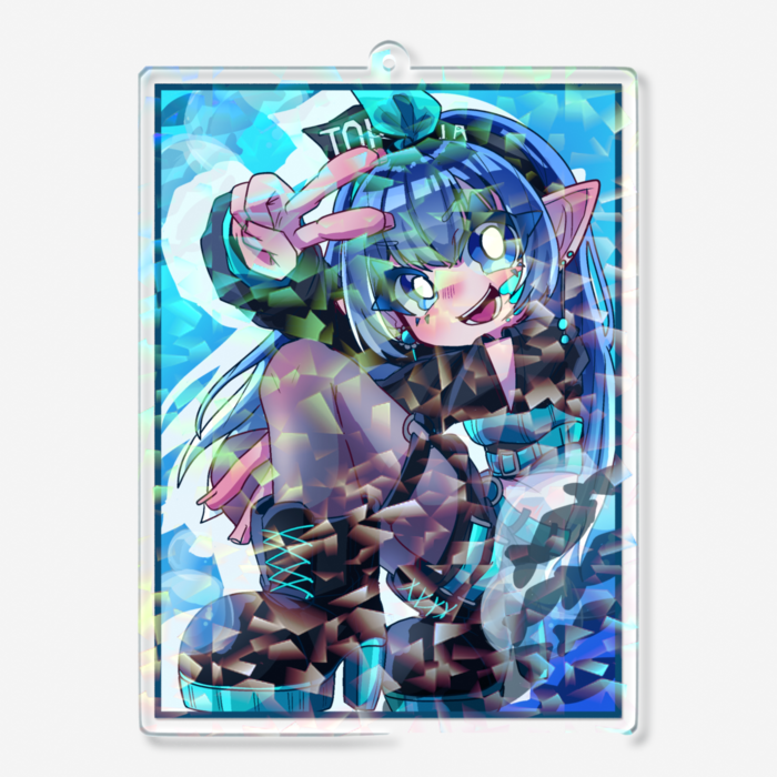 ホログラムアクリルキーホルダー - 100 × 100mm