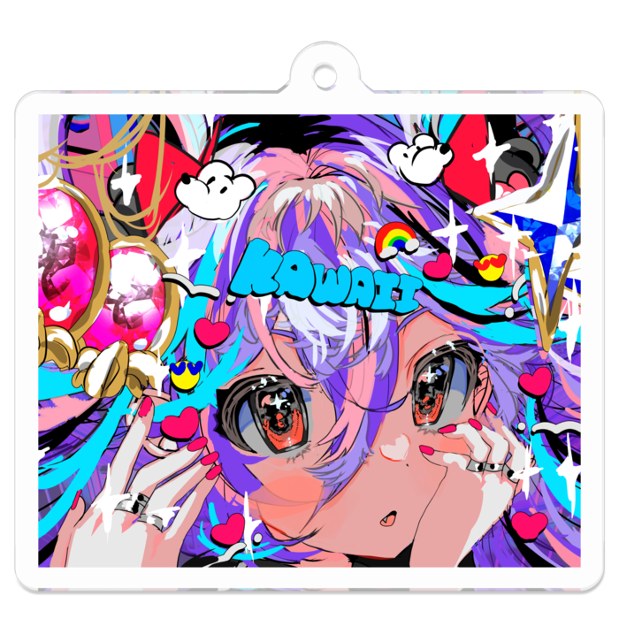 アクリルキーホルダー - 50 x 50 (mm)