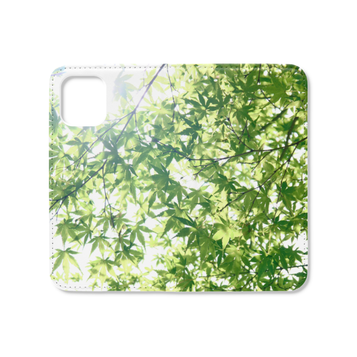 あおもみじ- iPhone12 mini - ストラップ穴 なし