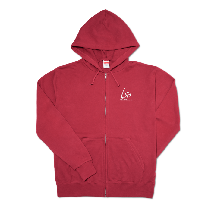 ジップパーカー - L - レッド