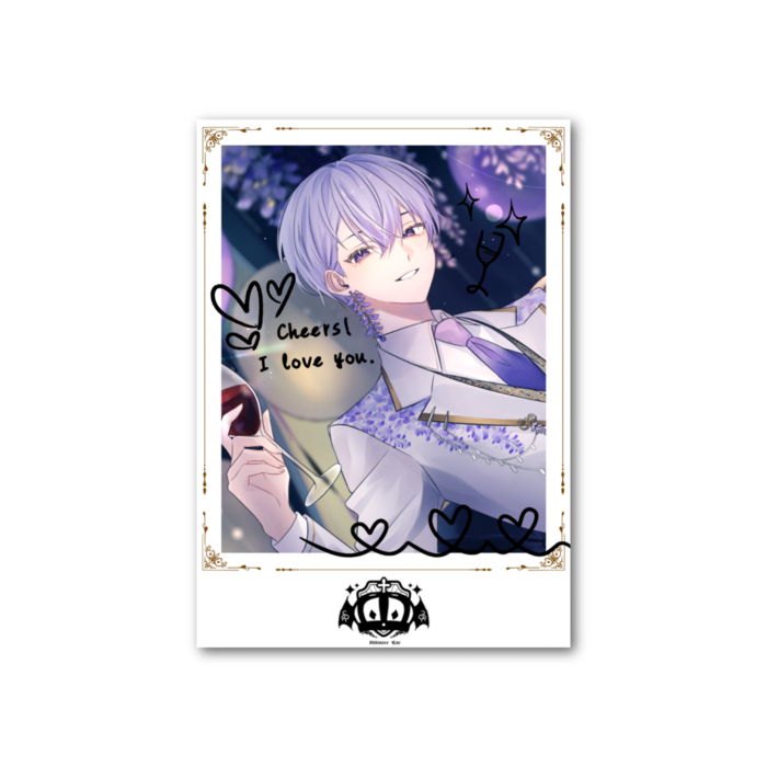 フォト風カード - 縦 - 片面白（落書きあり）