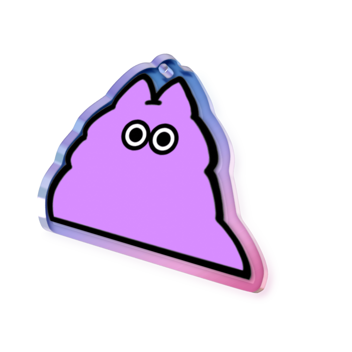 オーロラアクリルキーホルダー - 50 × 50mm(06_Purple)