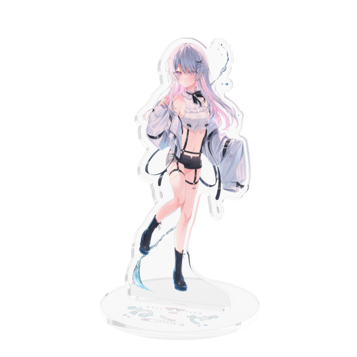 半年記念イラスト‐アクリルフィギュア - 100x100mm(水の表現あり)