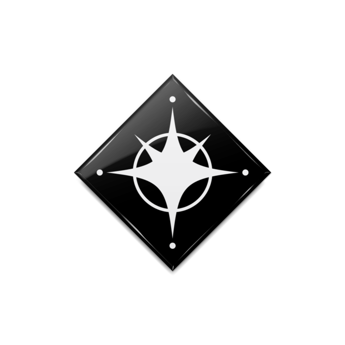 缶バッジ - ひし形40mm - 黒