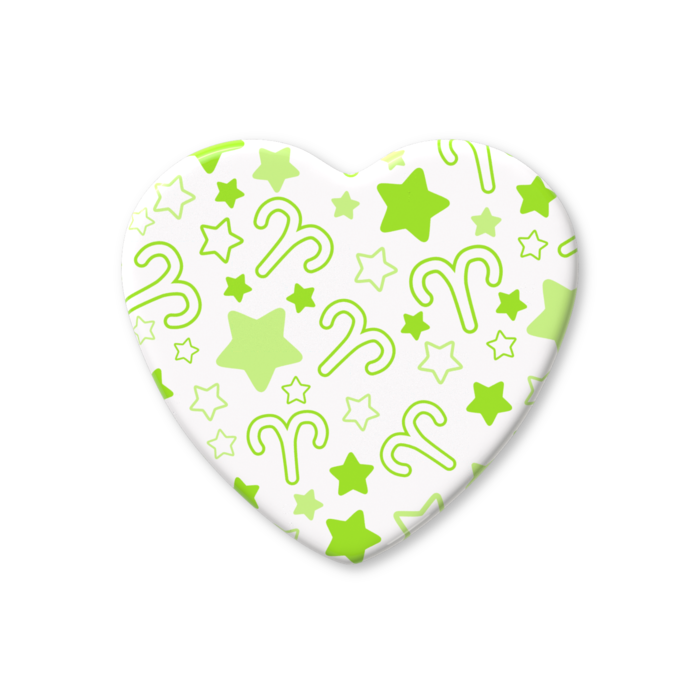 ハート缶バッジ - 57 × 52.5mm