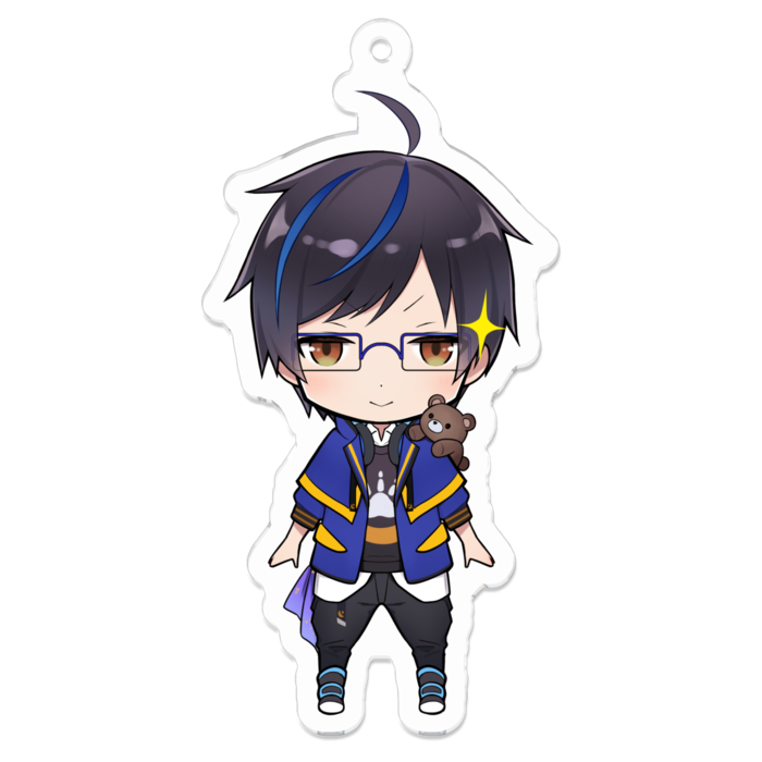 月ノ輪熊真（SD）アクリルキーホルダー 表情C- 70 x 70 (mm)