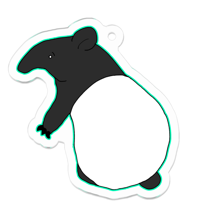 アクリルキーホルダー(コーティング) - 50 x 50 (mm)