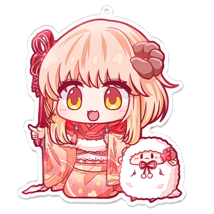指さしひつじ - 100 x 100 (mm)