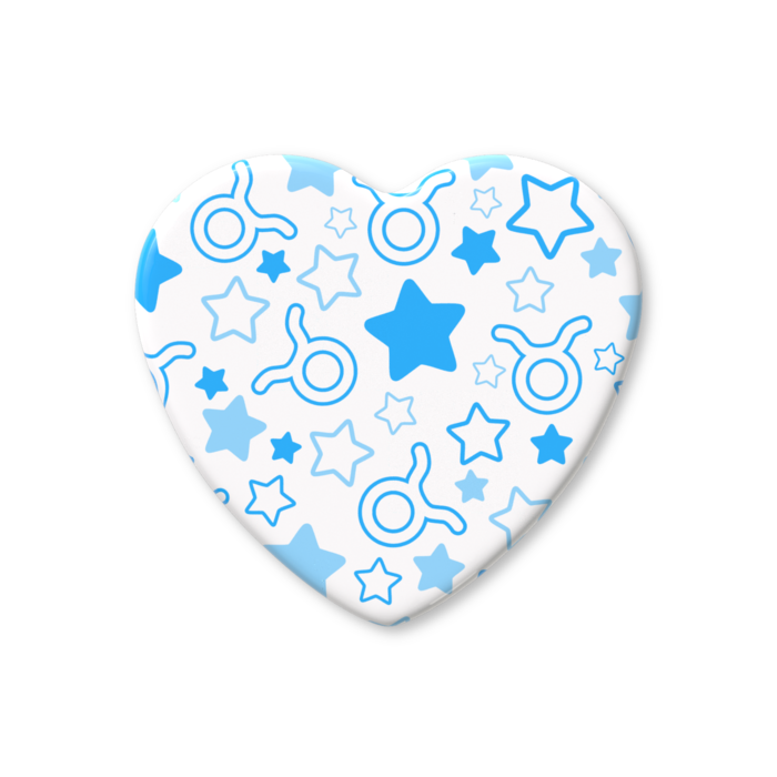 ハート缶バッジ - 57 × 52.5mm