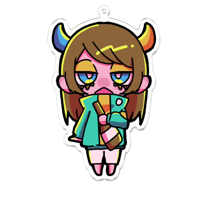 いとへんアクリルキーホルダー -L- 100 x 100 (mm)
