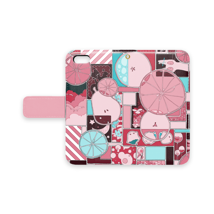手帳型iPhoneケース - iPhone 5 / 5s / SE - ストラップ穴 あり