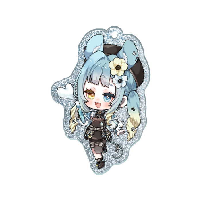 ラメアクリルキーホルダー - 50 × 50mm