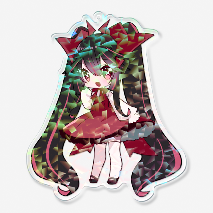 ホログラムアクリルキーホルダー - 100 × 100mm