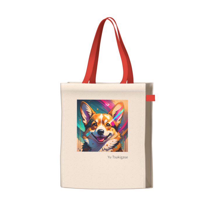 ツートンカラーバッグ - レッド - W34 × H41 × D14cm