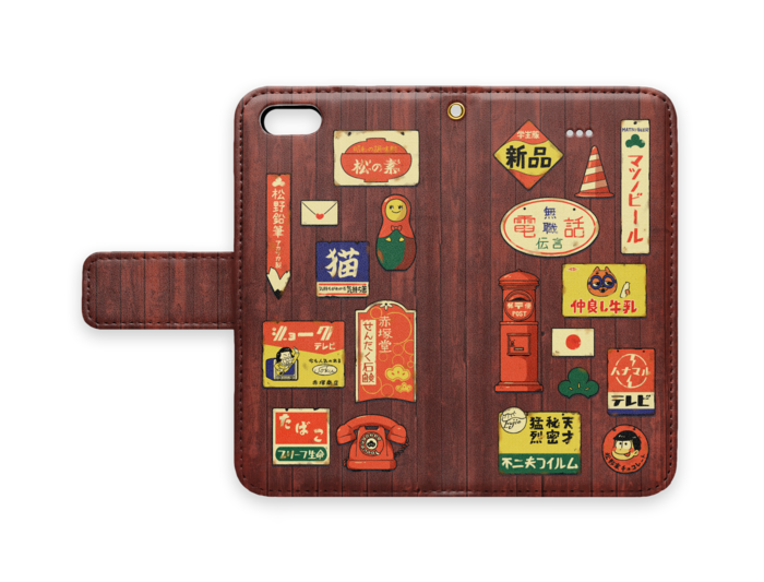 手帳型iPhoneケース - iPhone5 - ストラップ穴 あり