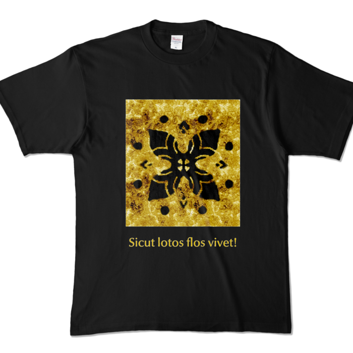 カラーTシャツ - XL - ブラック (濃色)×カーキ