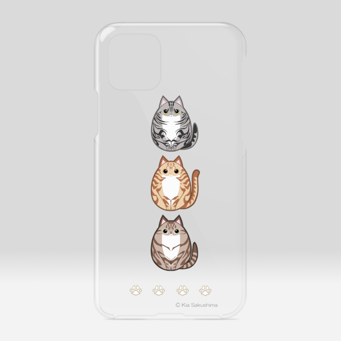 シマころねこクリアiPhoneケース - iPhone11Pro