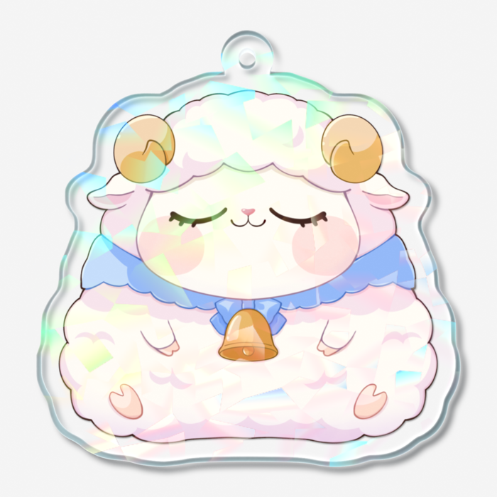 ホログラムアクリルキーホルダー - 50 × 50mm