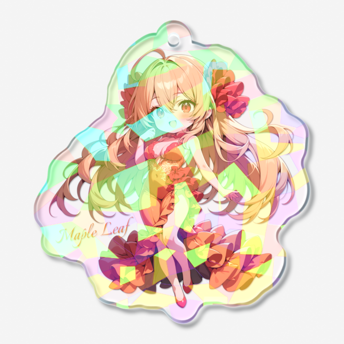 ホログラムアクリルキーホルダー - 50 × 50mm