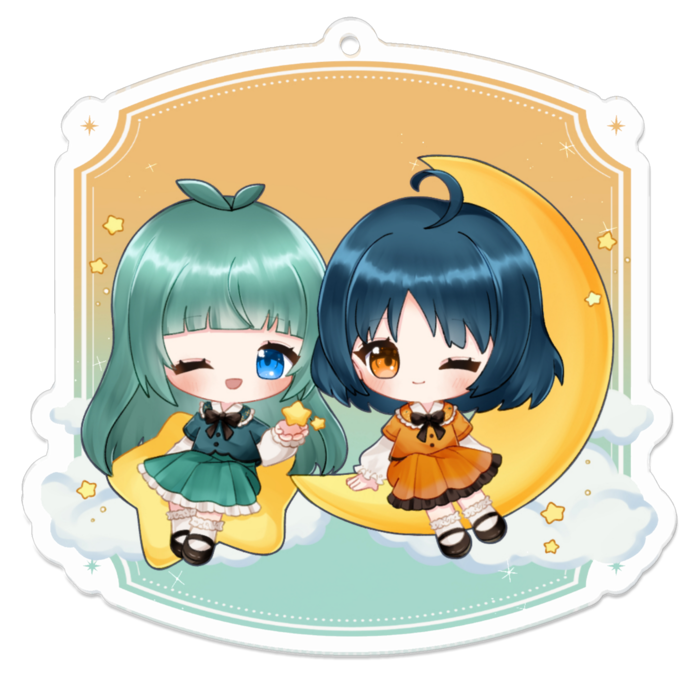 アクリルキーホルダー - 70 x 70 (mm)（ウインク）