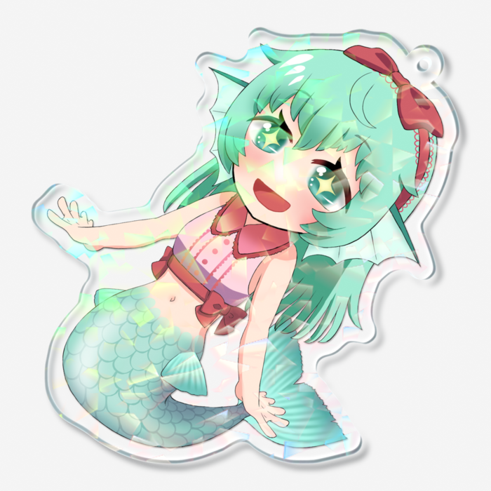 ホログラムアクリルキーホルダー - 70 × 70mm