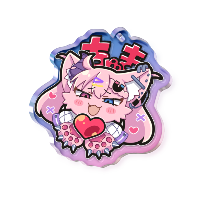 オーロラアクリルキーホルダー - 50 × 50mm