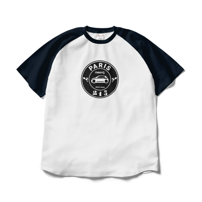 ラグランTシャツ - XL - ホワイト×ネイビー